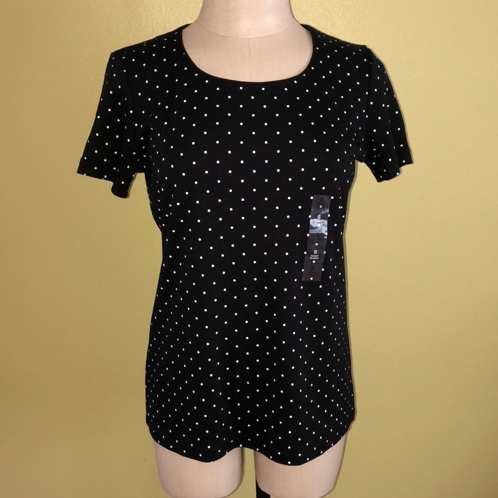 🔥NWT🔥 Karen Scott Women’s Short Sleeve Dot Print T-Shirt